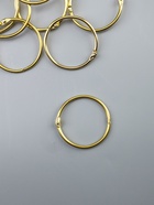 Кольца для фотоальбомов, блокнотов «Золото», набор 10 шт., внутренний d=4.5 см, внешний d=5 см - Фото 1