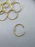 Кольцо для творчества (для фотоальбомов) "Золото" набор 10 шт внутр. d= 4,5 см внешн. d=5см - фото 809341920