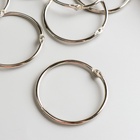 Кольцо для фотоальбомов «Серебро», набор 8 шт., металл, внутренний d=5 см, внешний d=5.5 см - Фото 3