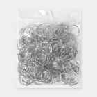 Основа для брелока: кольцо d=25 мм с цепочкой, набор 100 шт., металл под серебро - фото 809326752