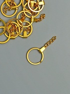 Основа для брелока: кольцо с плоским креплением, металл под золото, набор 12 шт., 3×6 см - Фото 2