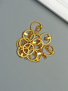 Основа для брелока: кольцо с плоским креплением, металл под золото, набор 12 шт., 3×6 см - Фото 3