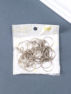 Основа для брелока: кольцо с цепочкой, металл под серебро, набор 50 шт., 2.4×2.4 см - фото 60873153