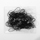 Основа для брелока на нитке с карабином, 6 см, набор 100 шт., чёрно-серебряный - Фото 3