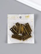 Петля для шкатулки, ключницы, с прямыми углами, металл под бронзу, набор 10 шт., 2.2×3.68 см - Фото 4