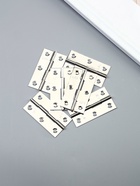 Петля для шкатулки металл с прямыми углами серебро  набор 6 шт 3,7х6,7 см (комплект 2 шт) - фото 61951146