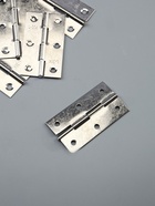 Петля для шкатулки металл с прямыми углами серебро  набор 6 шт 3,7х6,7 см (комплект 2 шт) - фото 61951148