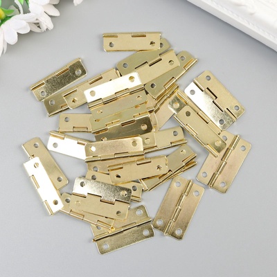 Петля для шкатулки, ключницы с закругленными углами, набор 30 шт., металл, 1.6×3 см