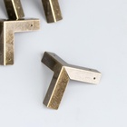 Уголок (накладка) для шкатулки, ключницы, металл, набор 10 шт., 3×3×3 см - Фото 1