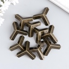 Уголок (накладка) для шкатулки, ключницы, металл, набор 10 шт., 3×3×3 см - Фото 3