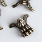 Уголок (ножка) для шкатулки, ключницы «Лапа», набор 4 шт., 4.3×3.4 см - фото 60873194