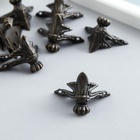 Уголок (ножка) для шкатулки, ключницы «Фигурная», металл под бронзу, набор 8 шт., 2.9×4 см - фото 60873197