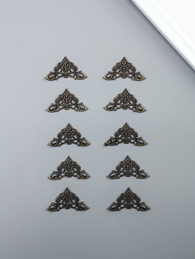 Уголок декоративный для шкатулки, ключницы «Королевский», набор 10 шт., 3.5×3.5 см