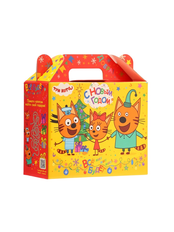 Сладкий новогодний подарок «Три кота, b34», детский, 900 г - Фото 1