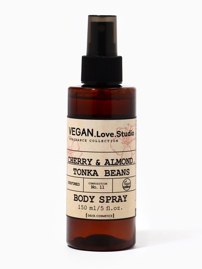 Мист парфюмированный спрей для тела VEGAN.Love.Studio Cherry, Almond, Tonka Bean, 150 мл