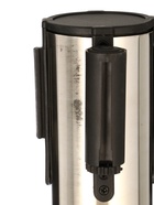 УЦЕНКА Стойка ограждения сер с вытяжной лентой 180 см КРАСН-БЕЛ, высота-90 см, d=6 см, напольный d=32 см - Фото 3