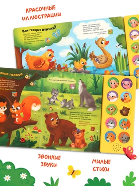 Музыкальная книга «Где мой малыш?», 10 звуков