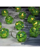 УЦЕНКА Гирлянда «Нить» 4.5 м с насадками «Цветочные шары», IP20, прозрачная нить, 15 LED, свечение зелёное, 220 В - Фото 6