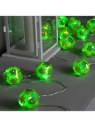 УЦЕНКА Гирлянда «Нить» 4.5 м с насадками «Цветочные шары», IP20, прозрачная нить, 15 LED, свечение зелёное, 220 В - Фото 8