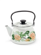 УЦЕНКА Чайник эмалированный «Лимонный сет», 3 л, металлическая ручка, белый - Фото 4