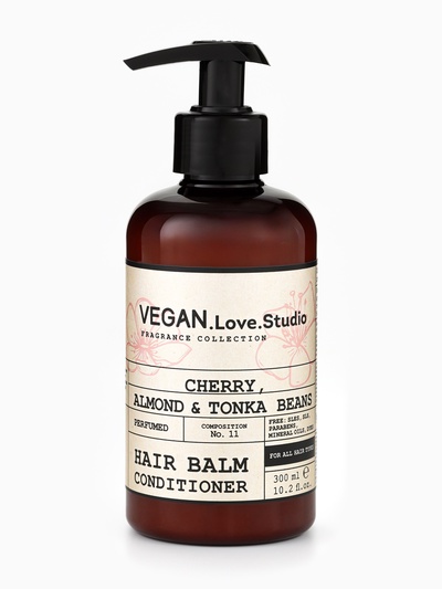 Бальзам-кондиционер для волос парфюмированный VEGAN.Love.Studio «Вишня, Миндаль, Бобы тонка», 300 мл
