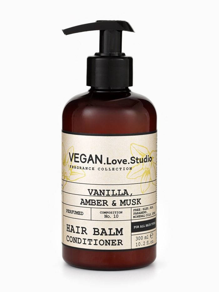 Бальзам-кондиционер для волос парфюмированный VEGAN.Love.Studio «Ваниль, Амбра, Мускус», 300 мл
