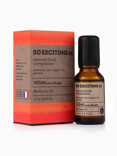Парфюмерное масло женское VEGAN.Love.Studio So Exciting 02, 15 мл (по мотивам Molecules Escentric 02 (Escentric Molecules)