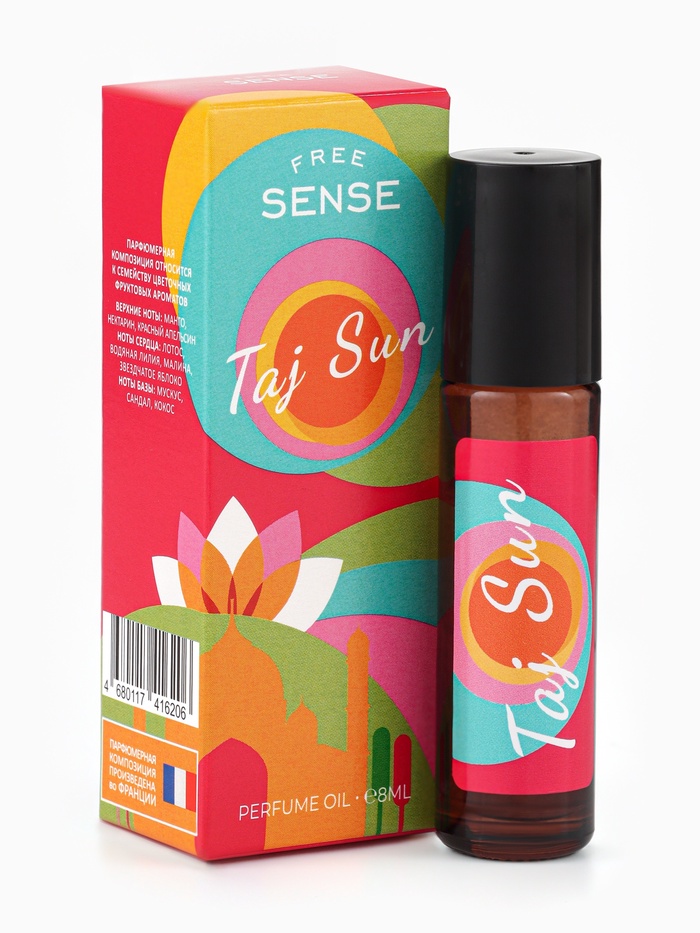 Парфюмерное масло женское Free Sense Taj Sun, 8 мл (по мотивам Taj Sunset (Escada)