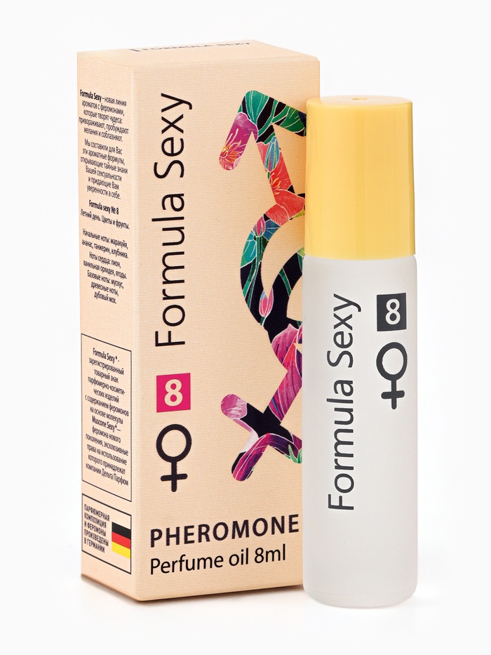 Парфюмерное масло женское с феромонами Formula Sexy №8, 8 мл (по мотивам Bombshell (Victoria's secret) - Фото 1