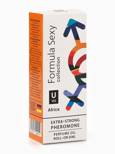 Парфюмерное масло женское с феромонами Formula Sexy Collection Africa U103, 8 мл (по мотивам Bal d’Afrique (Byredo)