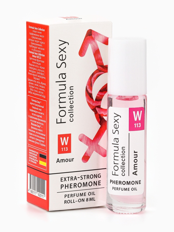 Парфюмерное масло женское с феромонами Formula Sexy Collection Amour W113, 8 мл (по мотивам Amor Amor (Cacharel) - Фото 1