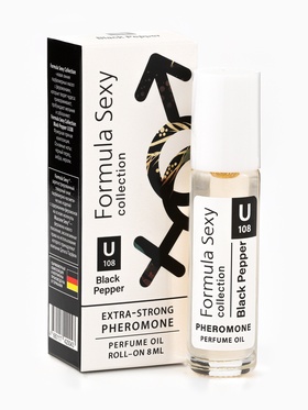 Парфюмерное масло женское с феромонами Formula Sexy Collection Black Pepper U108, 8 мл (по мотивам Black Pepper & Amber, Neroli (Zielinski & Rozen)