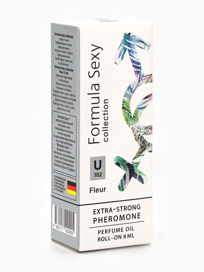 Парфюмерное масло женское с феромонами Formula Sexy Collection Fleur U102, 8 мл (по мотивам Fleur Narcotique (Ex Nihilo)