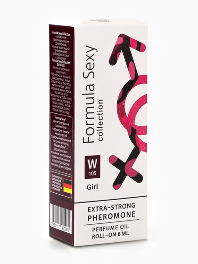 Парфюмерное масло женское с феромонами Formula Sexy Collection Girl W105, 8 мл (по мотивам Good Girl (C.Herrera)