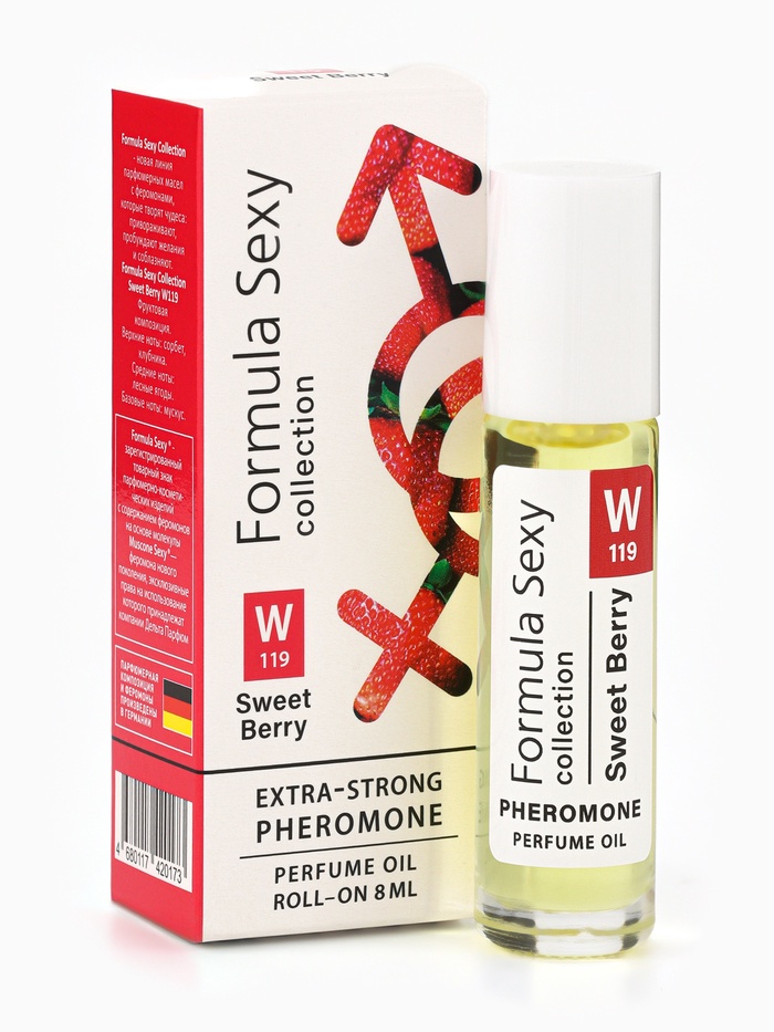 Парфюмерное масло женское с феромонами Formula Sexy Collection Sweet Berry W119, 8 мл - Фото 1