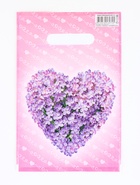 Пакет подарочный «Сердечко», полиэтиленовый с вырубной ручкой, 20×30 см, 30 мкм - Фото 3