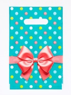 Пакет подарочный «Монпансье», полиэтиленовый с вырубной ручкой, 20×30 см, 30 мкм (100 шт) - фото 809342319