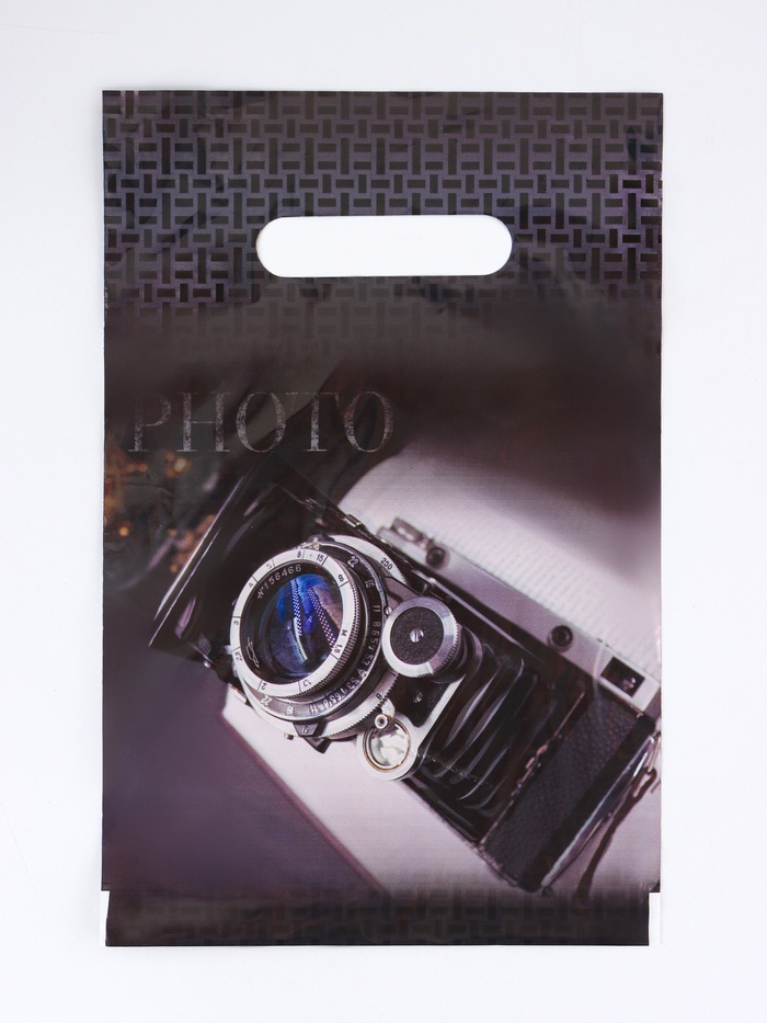 Пакет подарочный «Кадр», полиэтиленовый с вырубной ручкой, 20×30 см, 30 мкм - Фото 1