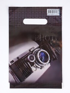 Пакет подарочный «Кадр», полиэтиленовый с вырубной ручкой, 20×30 см, 30 мкм - Фото 3