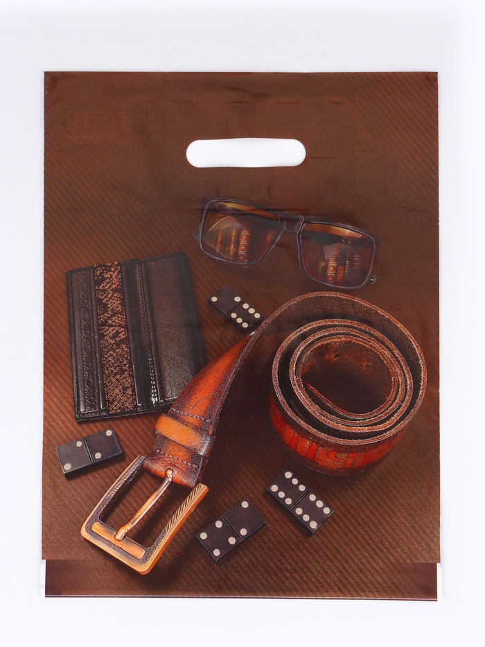 Пакет подарочный «Домино» полиэтиленовый с вырубной ручкой, 30×40 см, 30 мкм - Фото 1