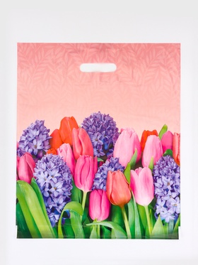 Пакет подарочный «Лирика», полиэтиленовый с вырубной ручкой, 40?47 см, 45 мкм (комплект 50 шт)