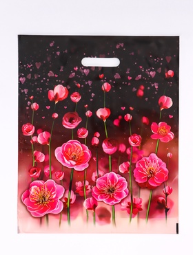 Пакет подарочный «Серенада» полиэтиленовый с вырубной ручкой, ламинированный 38?47 см, 60 мкм (комплект 50 шт)