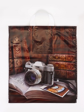 Пакет подарочный «Библиотека», полиэтиленовый с петлевой ручкой, 38×42 см, 40 мкм (25 шт)