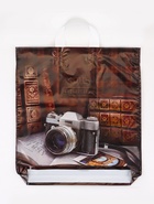 Пакет подарочный «Библиотека», полиэтиленовый с петлевой ручкой, 38×42 см, 40 мкм - Фото 3