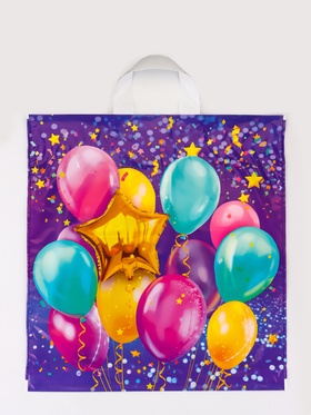 Пакет подарочный «Эмоции», полиэтиленовый с петлевой ручкой, 42?45 см, 45 мкм (комплект 25 шт)