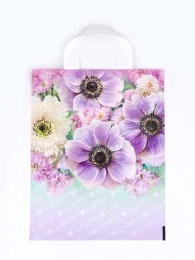 Пакет «Анемона», полиэтиленовый с петлевой ручкой, 35×28 см, 55 мкм