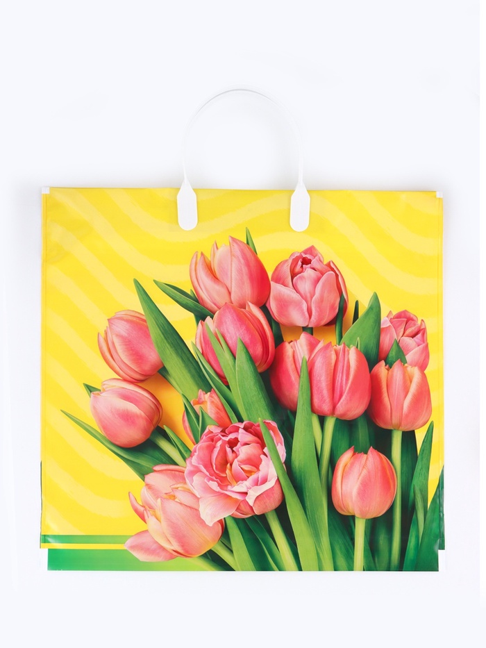 Пакет подарочный «Муза», полиэтиленовый с пластиковой ручкой, 37×34 см, 80 мкм - Фото 1