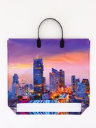 Пакет «Пульс города», полиэтиленовый с пластиковой ручкой, 37×34 см, 80 мкм 10956064