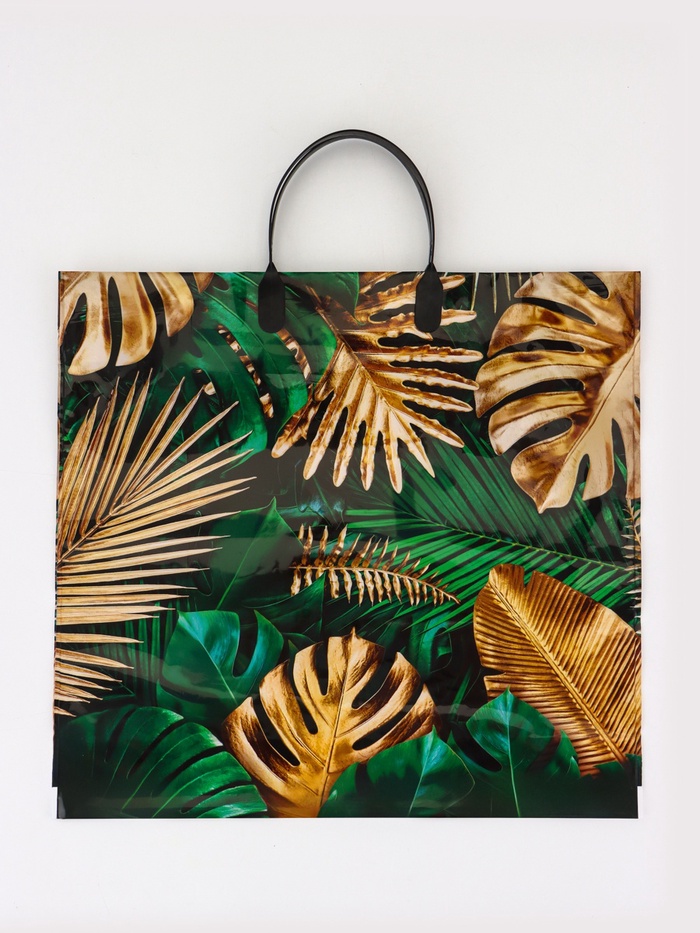 Пакет подарочный «Райский сад», полиэтиленовый с пластиковой ручкой, 38×35 см, 90 мкм - Фото 1