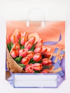 Пакет подарочный «Белиссимо», полиэтиленовый с пластиковой ручкой, 40×44, 100 мкм - фото 119618699